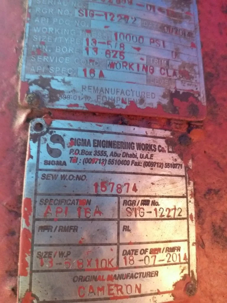(1) used Cameron 13-58 10k psi BOP for sale-IMG-20180908-WA0015