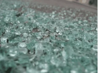 Waterjetting 27a - Cutting materials with internal stress 1.Shatteredtemperedglass