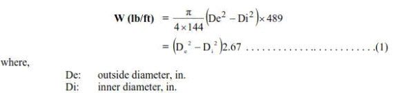 Casing Size and Drift Chart Formula